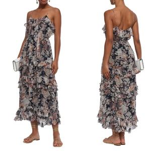 ☀️Zimmermann Floral Print Silk Georgette Midi Dress